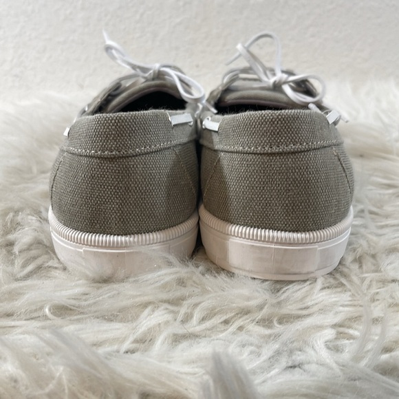 ROCK & CANDY Duffy Gray Canvas Boat Slip On Loafers Shoes Size 11 NEW - Picture 4 of 11